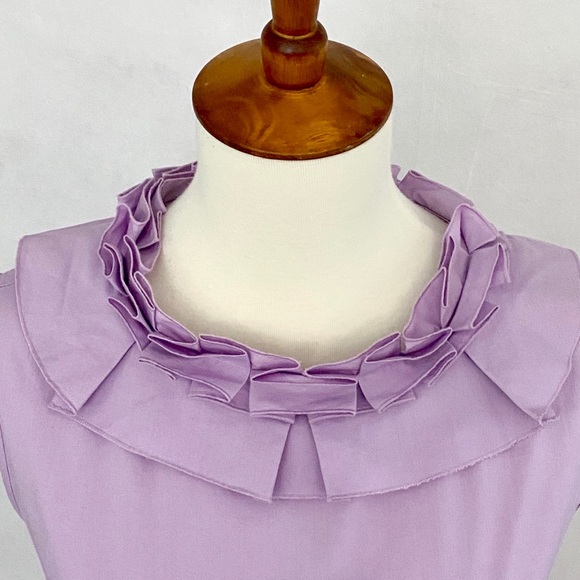 Brooks Brothers “346” Sleeveless Ruffle Collar Top - Picture 4 of 12